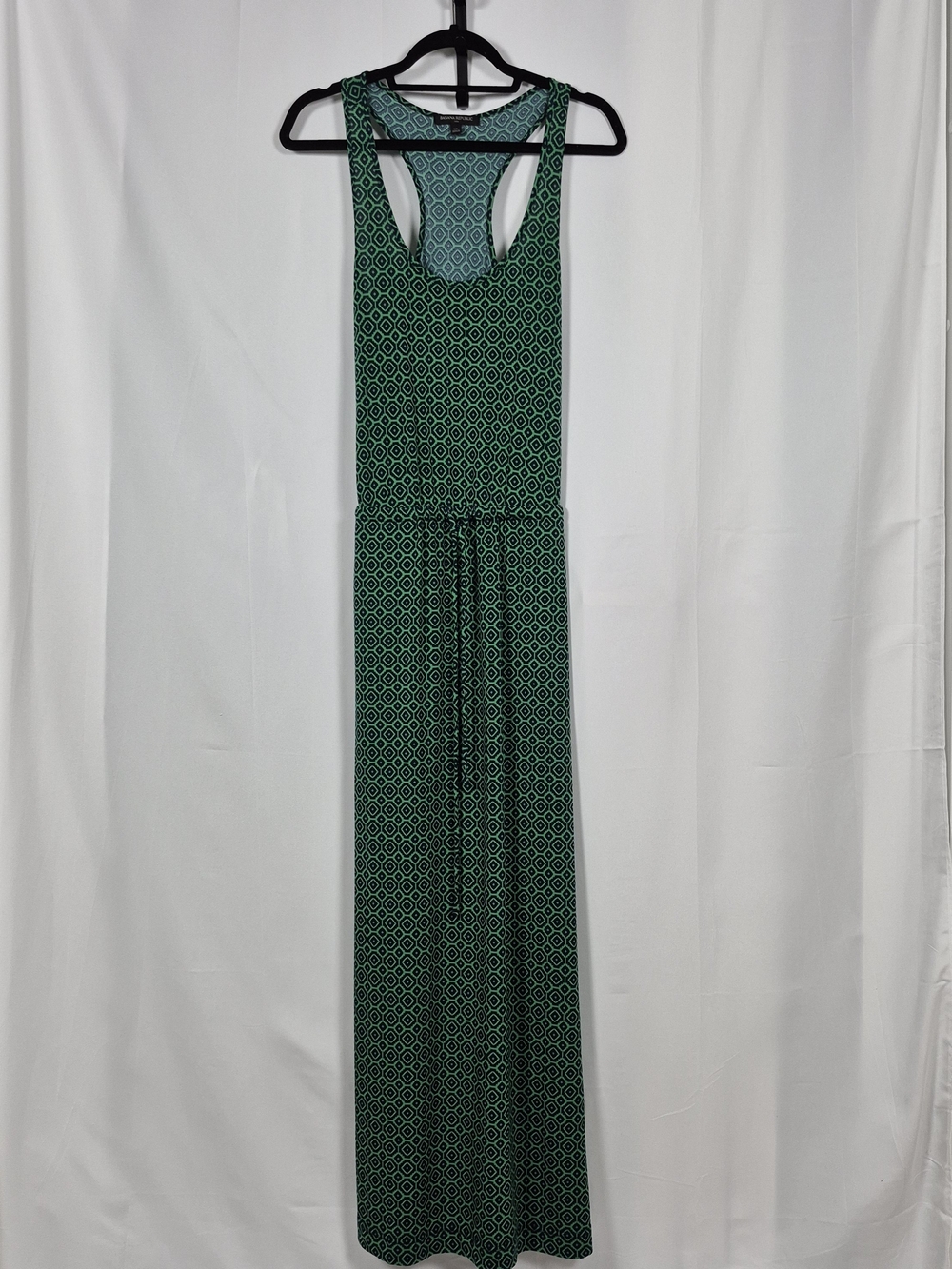 Banana Republic Green Geometric Racerback Maxi Dress XS - Picture 2 of 7